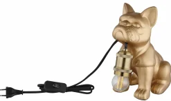 Globo Tischleuchte 1flg goldfarbenrot