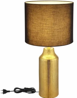 Globo Tischleuchte 1flg schwarzgoldfarben