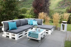 GO-DE Palettenkissen 2-tlg grau