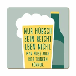 Grafik Werkstatt Korkuntersetzer grün