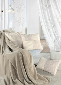 Gözze Chenille-Wohndecke grau