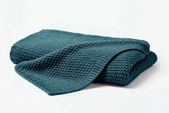 Hahn Jersey-Strickdecke grün