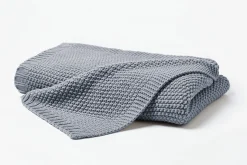 Hahn Jersey-Strickdecke grau