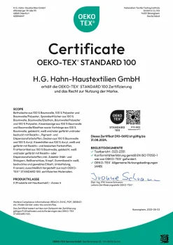 Hahn Jersey-Strickdecke rot