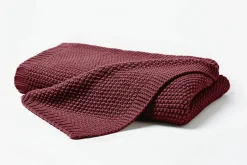 Hahn Jersey-Strickdecke rot