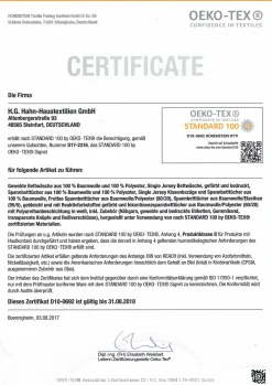 Hahn Jersey-Strickdecke weiß