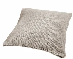 Hahn Jersey-Strickkissenhülle braun