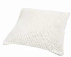 Hahn Jersey-Strickkissenhülle weiß