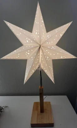 Handelsagentur Wirtz Tischleuchte Papierstern weiß