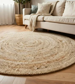 Handwebteppich beige