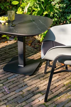 HARTMAN OUTDOOR Bistrotisch Höhenverstellbar schwarz