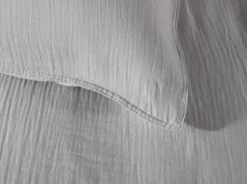 Heckett Musselin-Bettwäsche grau