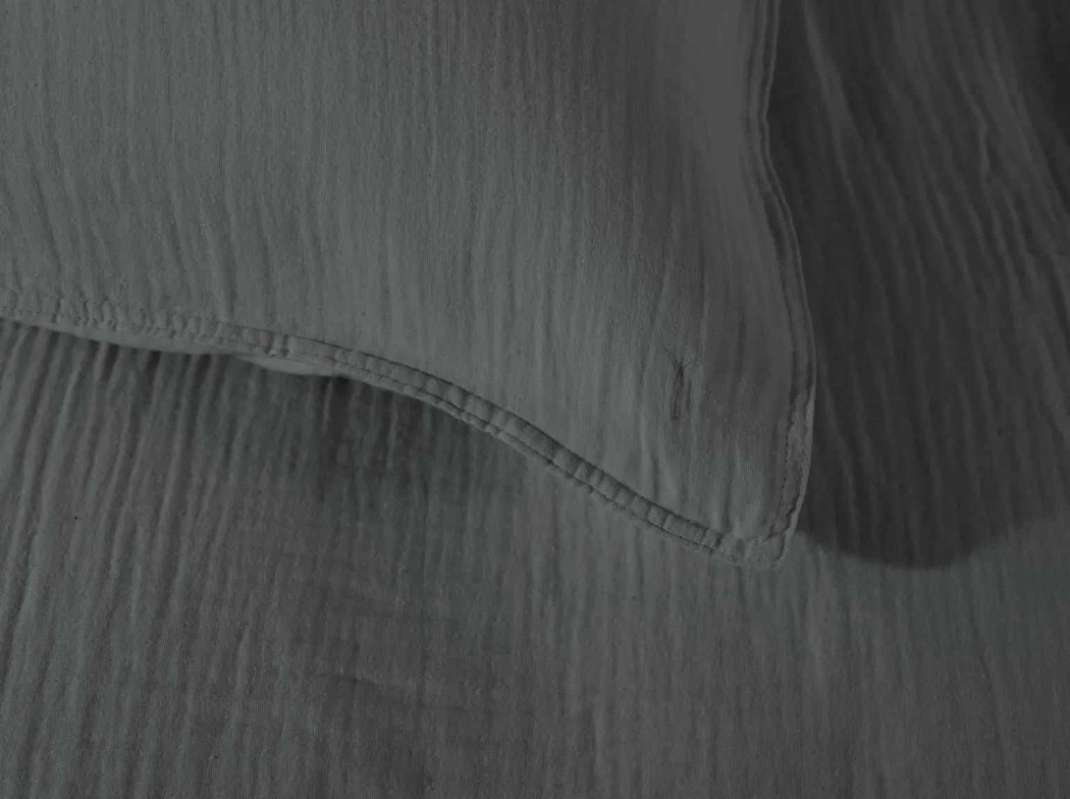 Heckett Musselin-Bettwäsche grau