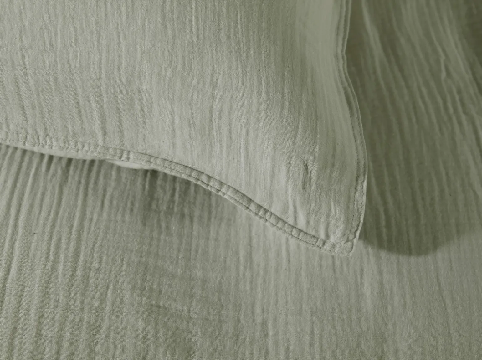 Heckett Musselin-Bettwäsche grün