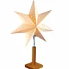 Hellum Glühlampenwerk Tischleuchte Papierstern braun