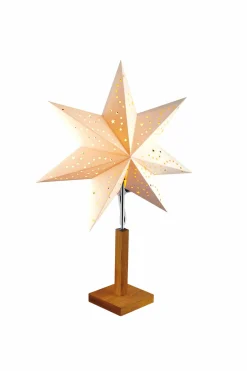 Hellum Glühlampenwerk Tischleuchte Papierstern braun