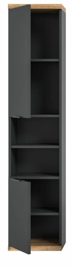 Hängeschrank schwarzgraubraun