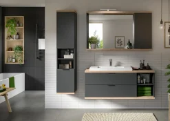 Hängeschrank schwarzgraubraun