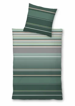 Inspiration Home Flanell-Bettwäsche grün