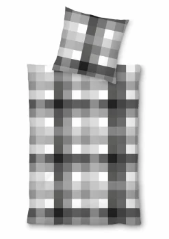 Inspiration Home Flanell-Bettwäsche grau