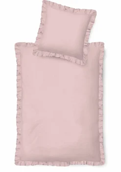 Inspiration Home Renforce-Bettwäsche "Rüsche" pink