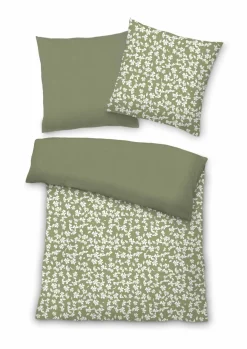 Inspiration Home Renforce-Bettwäsche grün