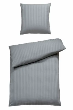 Inspiration Home Satin-Bettwäsche silberfarben