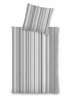 Inspiration Home Satin-Bettwäsche grau