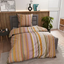 Inspiration Home Satin-Bettwäsche mehrfarbig