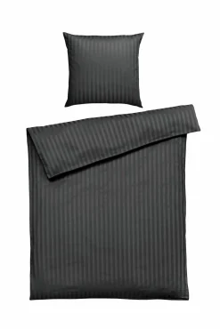 Inspiration Home Satin-Bettwäsche grau