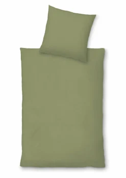 Inspiration Home Satin-Bettwäsche grün