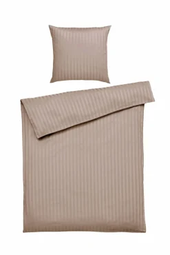 Inspiration Home Satin-Bettwäsche braun