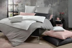 Inspiration Home Satin-Kissenbezug silberfarben