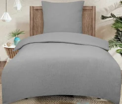 Inter Tropic Musselin Bettwäsche silberfarben