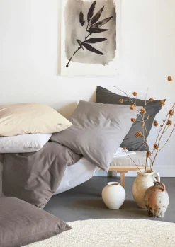 Irisette Biber-Bettwäsche silberfarben