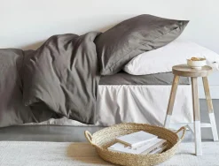 Irisette Biber-Bettwäsche silberfarben