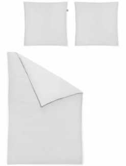 Irisette Biber-Bettwäsche silberfarben