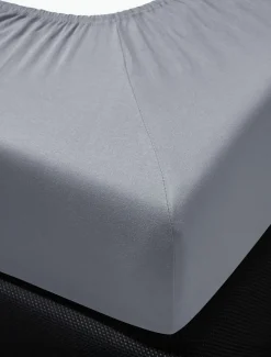 Irisette Jersey-Spannbetttuch blau