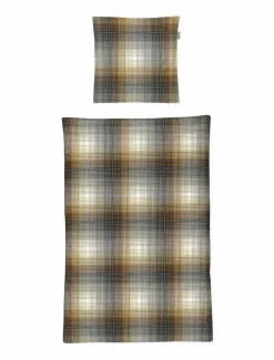 Irisette Mako-Satin-Bettwäsche goldfarben