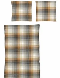 Irisette Mako-Satin-Bettwäsche goldfarben