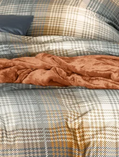 Irisette Mako-Satin-Bettwäsche goldfarben