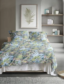 Irisette Satin-Bettwäsche blau