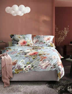 Irisette Satin-Bettwäsche blau