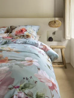 Irisette Satin-Bettwäsche blau