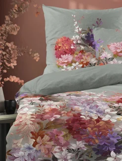 Irisette Satin-Bettwäsche grün