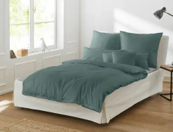 Irisette Satin-Bettwäsche grün