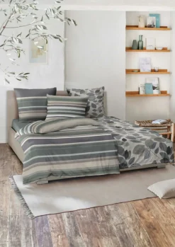 Irisette Satin-Bettwäsche grün