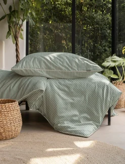 Irisette Satin-Bettwäsche grün