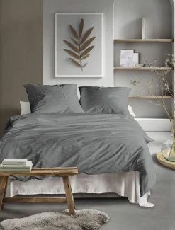 Irisette Satin-Bettwäsche silberfarben