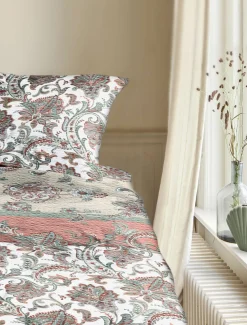 Irisette Seersucker-Bettwäsche orange